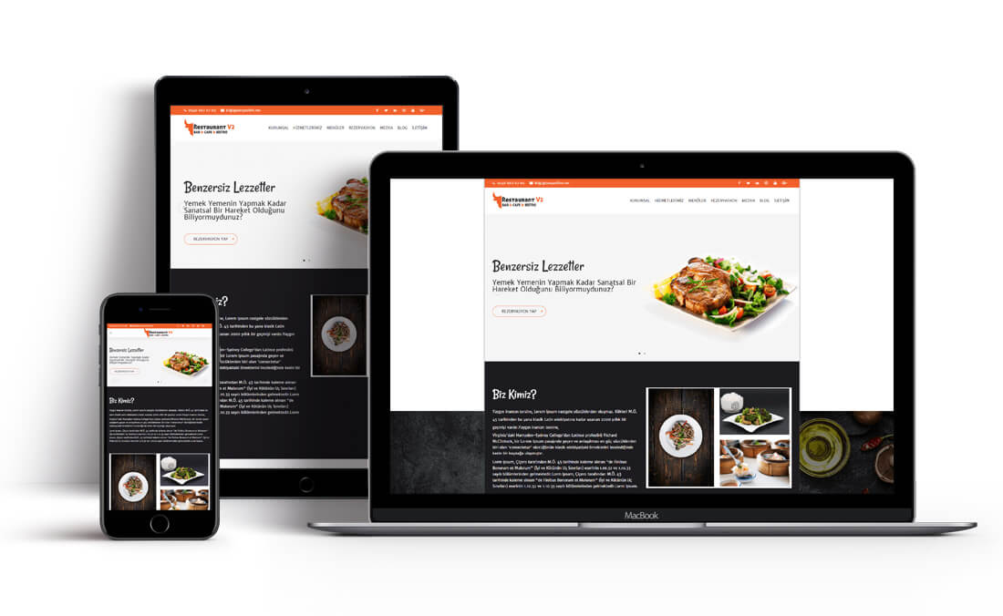 Restaurant Cafe Web Sitesi Tasarımı 2
